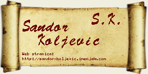 Šandor Koljević vizit kartica